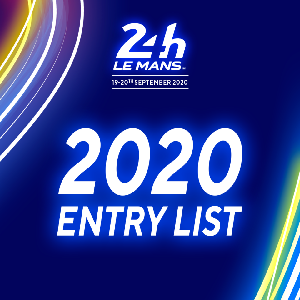 Liste des engagés 24 Heures du Mans 18 et 19 septembre 2020