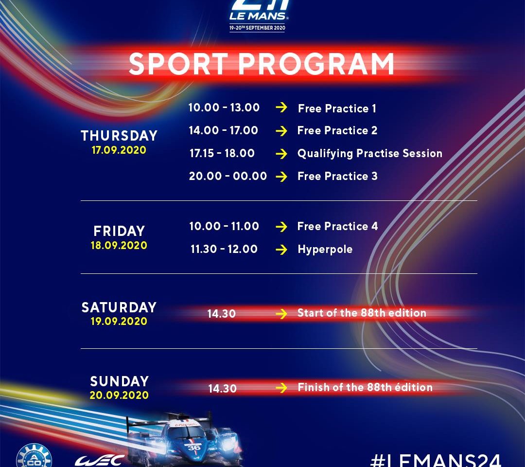 programme des 24 heures du mans